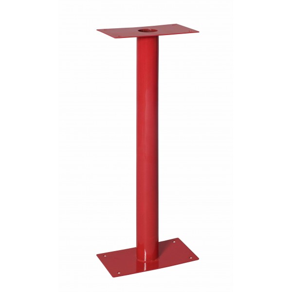 Piantana per cassetta uni45/70 rossa tubo diametro 80 dim.370x175x750h (0950a)
