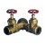 Divisore con saracinesche a due vie uni 45 fg n.2 sbocchi uni 25 m