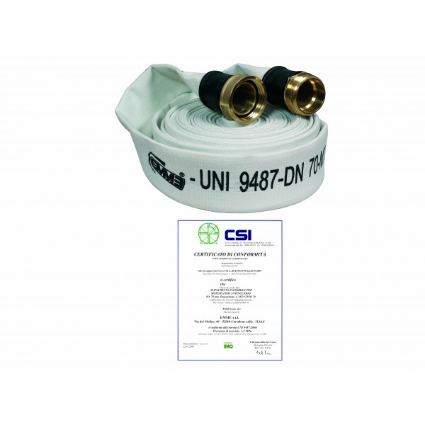 Manichetta uni 70 bianca mt 20 raccordo tn uni en 9487