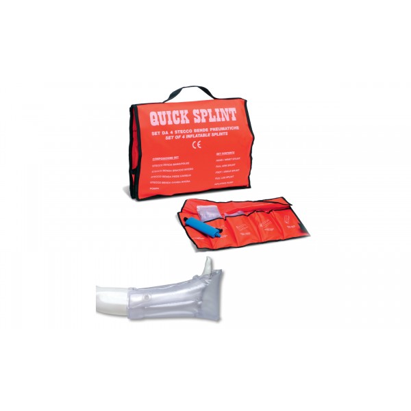 Quick splint steccobende pneumatiche set4 pz+pompa e custodia 