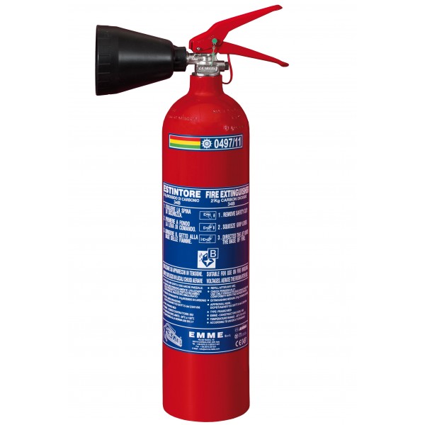 Estintore kg.2 Co2 med 34B bombola in alluminio