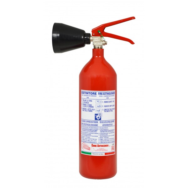 Estintore kg.2 Co2 34B bombola in acciaio