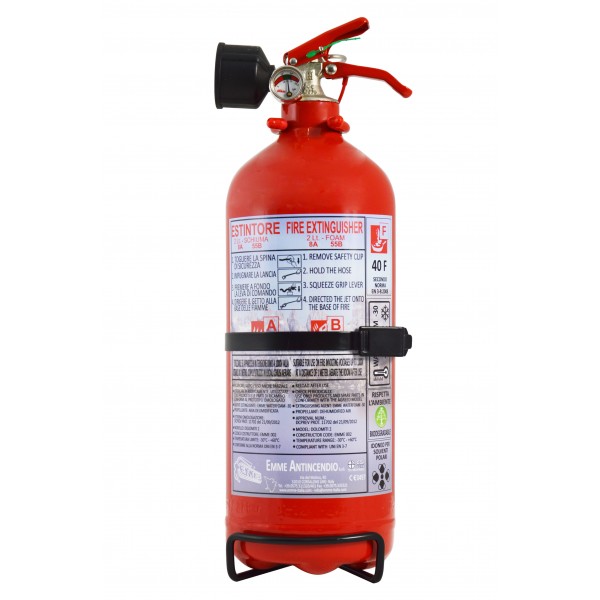 Estintore lt.2 schiuma 13A-113B-75F con bombola inox aisi