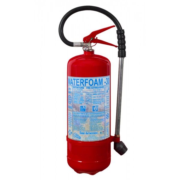 Estintore lt. 3 schiuma 8A-55B-75F con lancia prolungata e bombola plastificata internamente