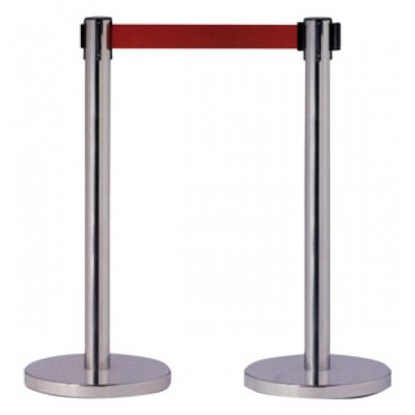 Colonna cromata h mm 895 c/nastro nero l 1600 mm Colonna cromata h mm 895 c/nastro nero l 1600 mm