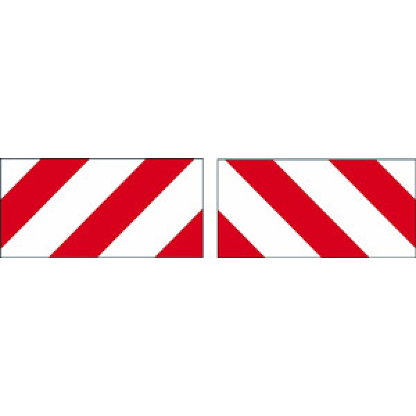 Kit 2 pz per trasporti eccezionale alluminio rifrangente cl 2 formato mm 600x300