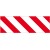 Pellicola autoadesiva rifrangente strisce bianco/rosso sin.mm 450x150