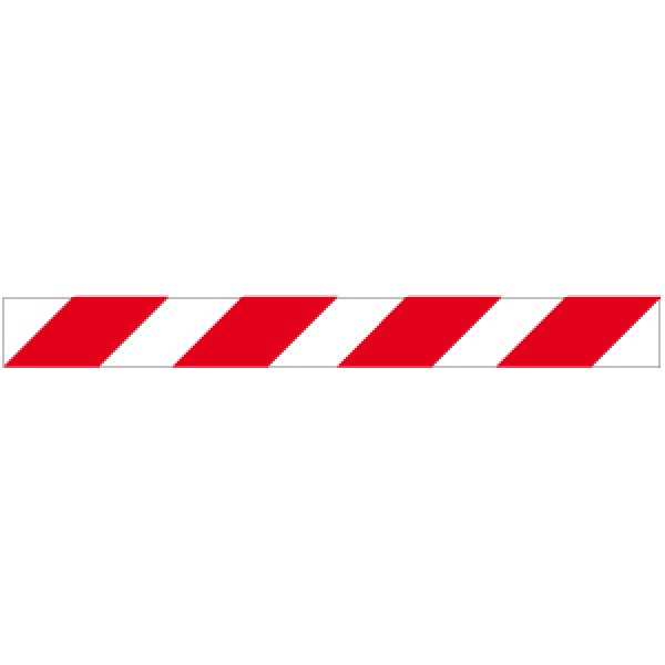 Profilo per ostacoli a strisce bianco/rosso rifrangente destro 1000x80