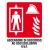 Cartello in alluminio formato mm 120x150 ascensore soccorso uso escluso v.v.f.
