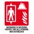 Etichetta autoadesiva formato mm 120x150 ascensore soccorso vietato uso persone non autorizzate