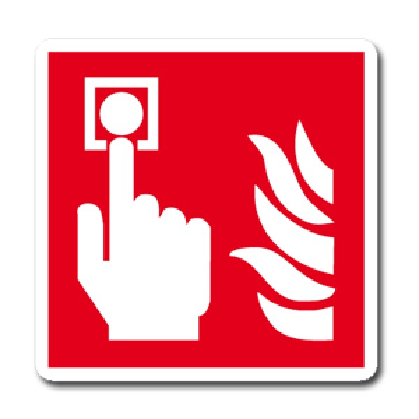 Cartello in alluminio formato mm 160x210 allarme incendio