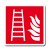 Cartello in alluminio lato mm 250 pittogramma scala antincendio
