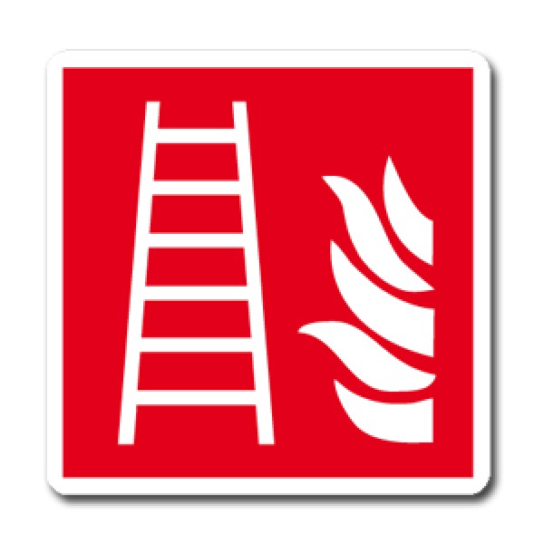 Cartello in alluminio lato mm 250 pittogramma scala antincendio