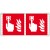 Cartello in alluminio lato mm 120 bifacciale pittogramma allarme incendio