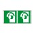 Cartello in alluminio formato mm 160x210 bifacciale per aprire girare senso antiorario