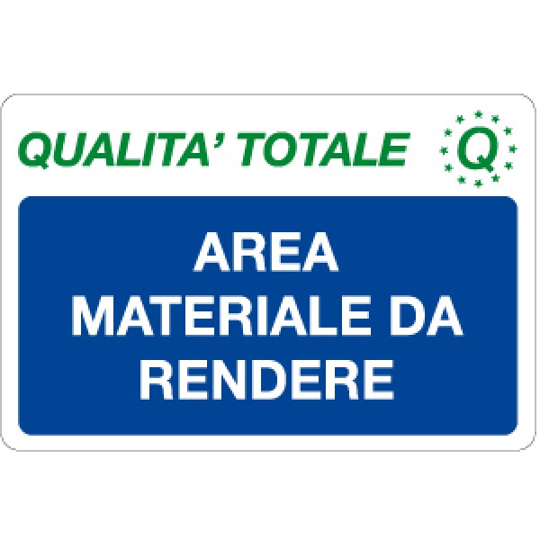 Cartello in alluminio formato mm 500x330 area materiale da rendere