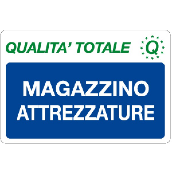 Cartello in alluminio formato mm 500x330 magazzino attrezzature