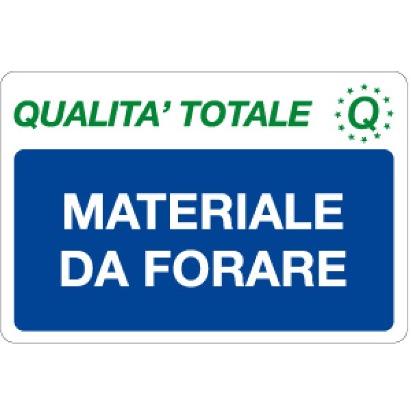 Cartello in alluminio formato mm 500x330 materiale da forare