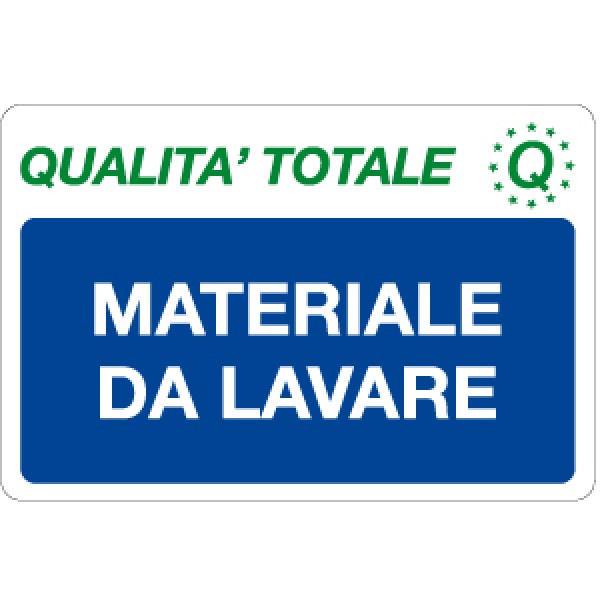 Cartello in alluminio formato mm 500x330 materiale da lavare