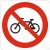 Cartello in alluminio formato mm 330 pittogramma vietato alle bici