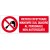 Cartello in alluminio formato mm 330x125 vietato eff man quadro pers non a (753a)