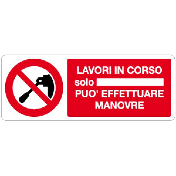 Cartello in alluminio formato mm 330x500 lavietato in c solo ... puo' eff man