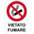 Cartello in alluminio formato mm 200x300 vietato fumare