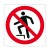Cartello in alluminio lato mm 250 pittogramma vietato salire (p019547m)