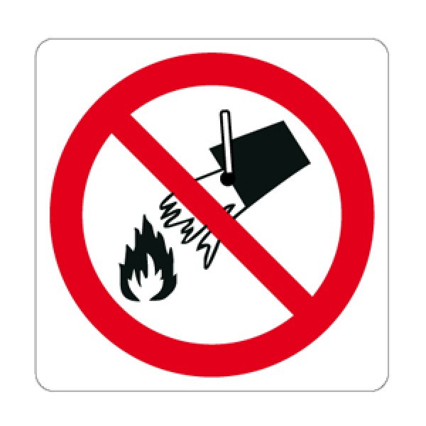 Cartello in alluminio lato mm 330 pittogramma non spegnere con acqua