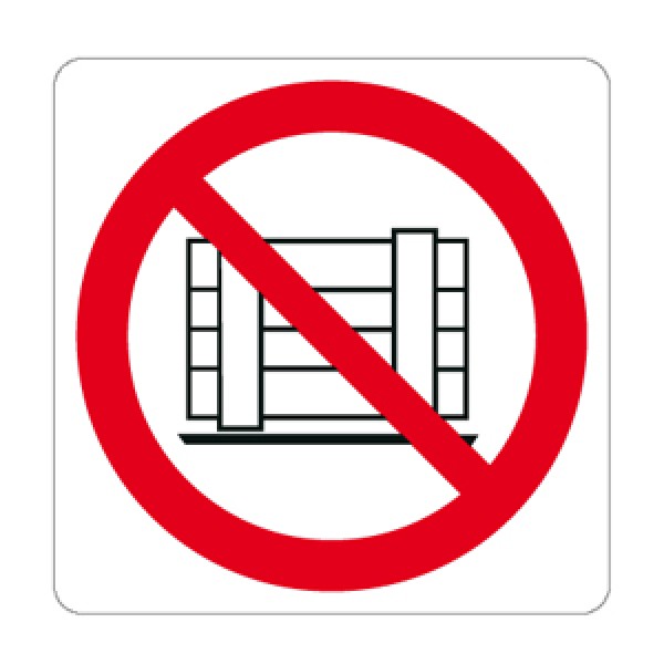 Cartello in alluminio lato mm 330 pittogramma vietato depositare materiali Cartello in alluminio lato mm 330 pittogramma vietato depositare materiali