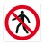 Cartello in alluminio lato mm 500 pittogramma vietato ai pedoni