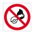 Etichetta autoadesiva lato mm 125 pittogramma vietato molare a mano