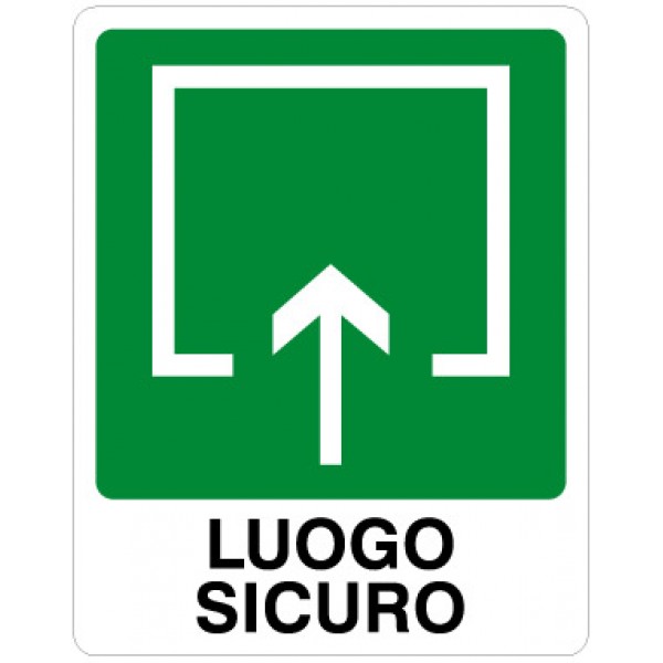 Cartello in alluminio formato mm 160x210 luogo sicuro