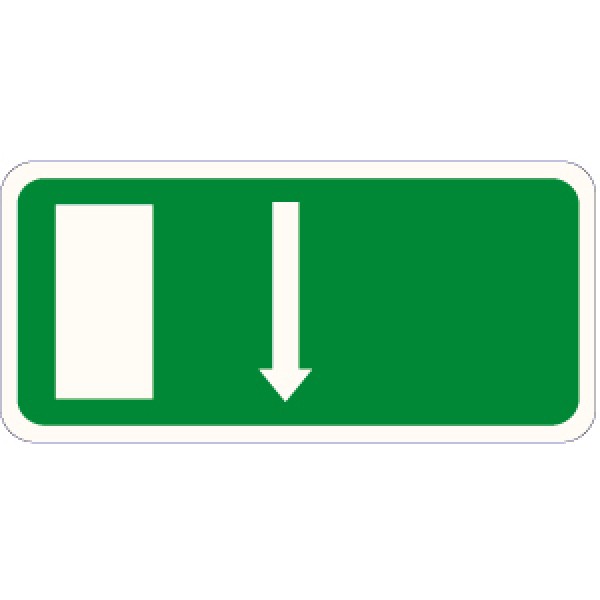 Cartello in alluminio formato mm 220x100 pittogramma uscita di emergenza (1736a)