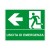 Cartello in alluminio formato mm 500x400 uscita emergenza sx