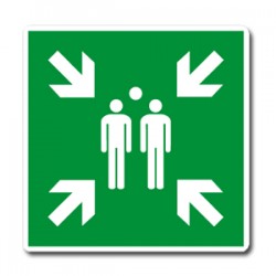 Cartello in alluminio formato mm 400x500 punto di ritrovo