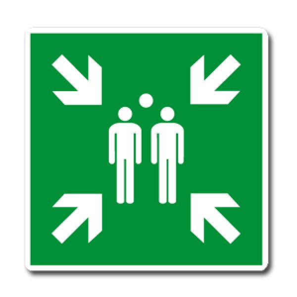 Cartello in alluminio formato mm 400x500 punto di ritrovo