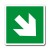 Cartello in alluminio lato mm 120 pittogramma freccia 45°