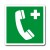 Cartello in alluminio lato mm 400 pittogramma telefono di emergenza