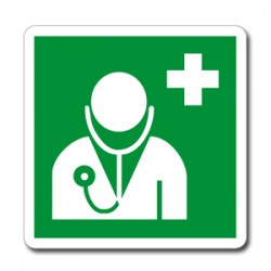 Etichetta autoadesiva lato mm 120 pittogramma dottore