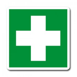 Etichetta autoadesiva lato mm 120 pittogramma primo soccorso