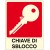 Cartello in alluminio formato mm 160x210 luminescente chiave di sblocco