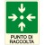 Etichetta autoadesiva formato mm 100x120luminescente punto di raccolta (l1773ad)