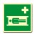 Cartello in alluminio formato mm 160x210 luminescente barella di pronto soccorso