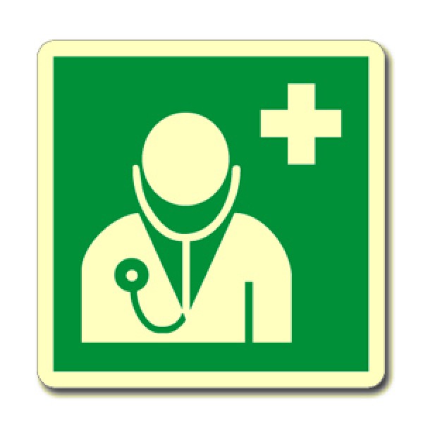 Cartello in alluminio formato mm 160x210 luminescente dottore