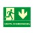 Cartello in alluminio formato mm 500x400 luminescente uscita emergenza basso (e002l1760c)