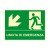 Cartello in alluminio formato mm 500x400 luminescente uscita emergenza basso sx