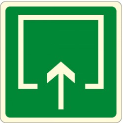 Cartello in alluminio lato mm 120 luminescente pittogramma luogo sicuro