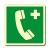 Cartello in alluminio lato mm 400 luminescente pittogramma telefono emergenza