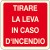 Cartello in alluminio formato mm 230 luminescente tirare la leva in caso d'incendio